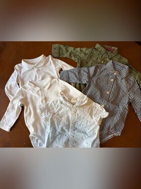 H&M Baby Boys Mixed Button-Up and Onesie Bundle - size 6M and 9M